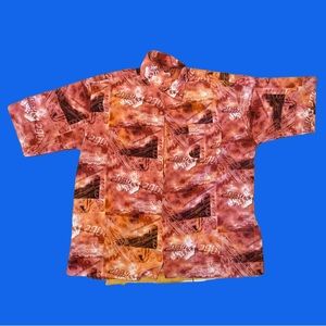 Tech digital button down shirt